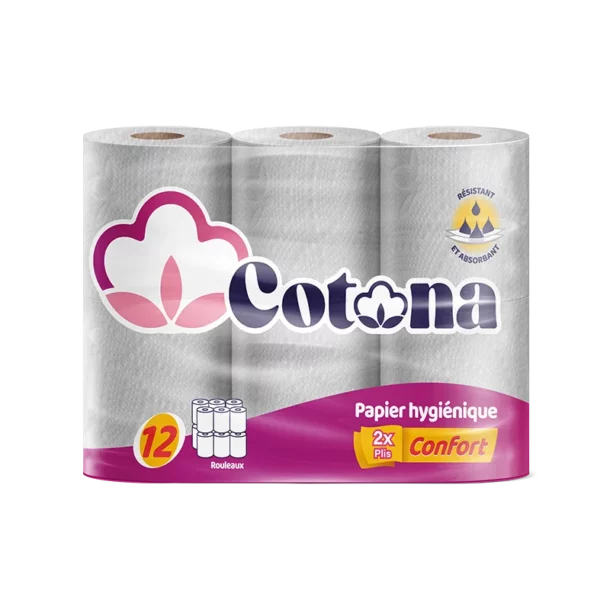 PAPIER HYGIÈNIQUE CONFORT 12PCS